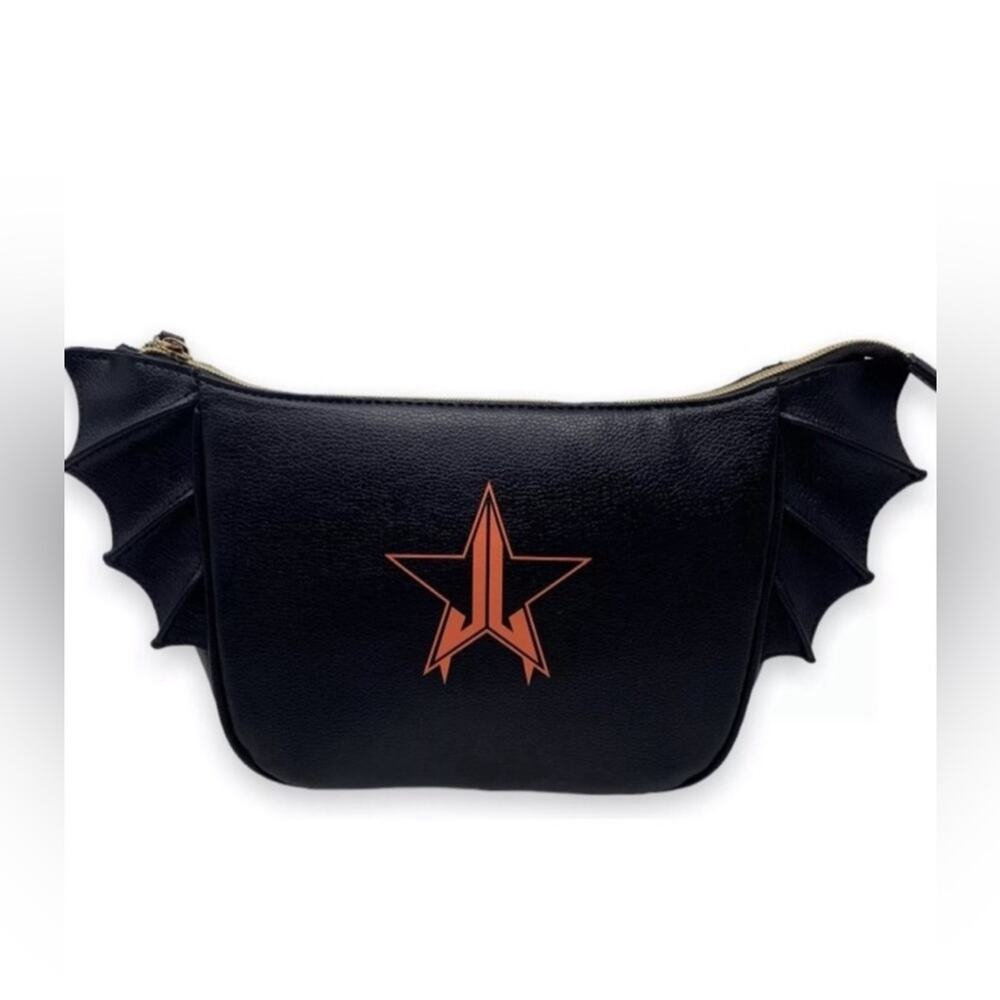 JEFFREE STAR Black Bat Wing Full Zip Makeup Bag Halloween 2021 New